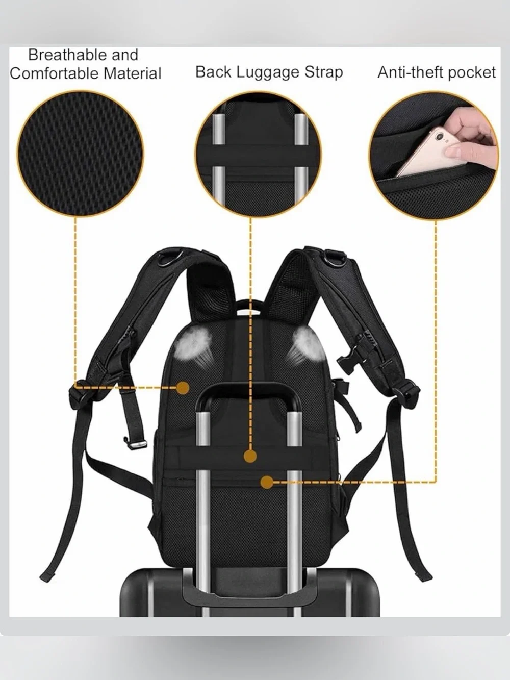 MOSISO Black Hard Shell Camera Backpack - Rugged Protective Case